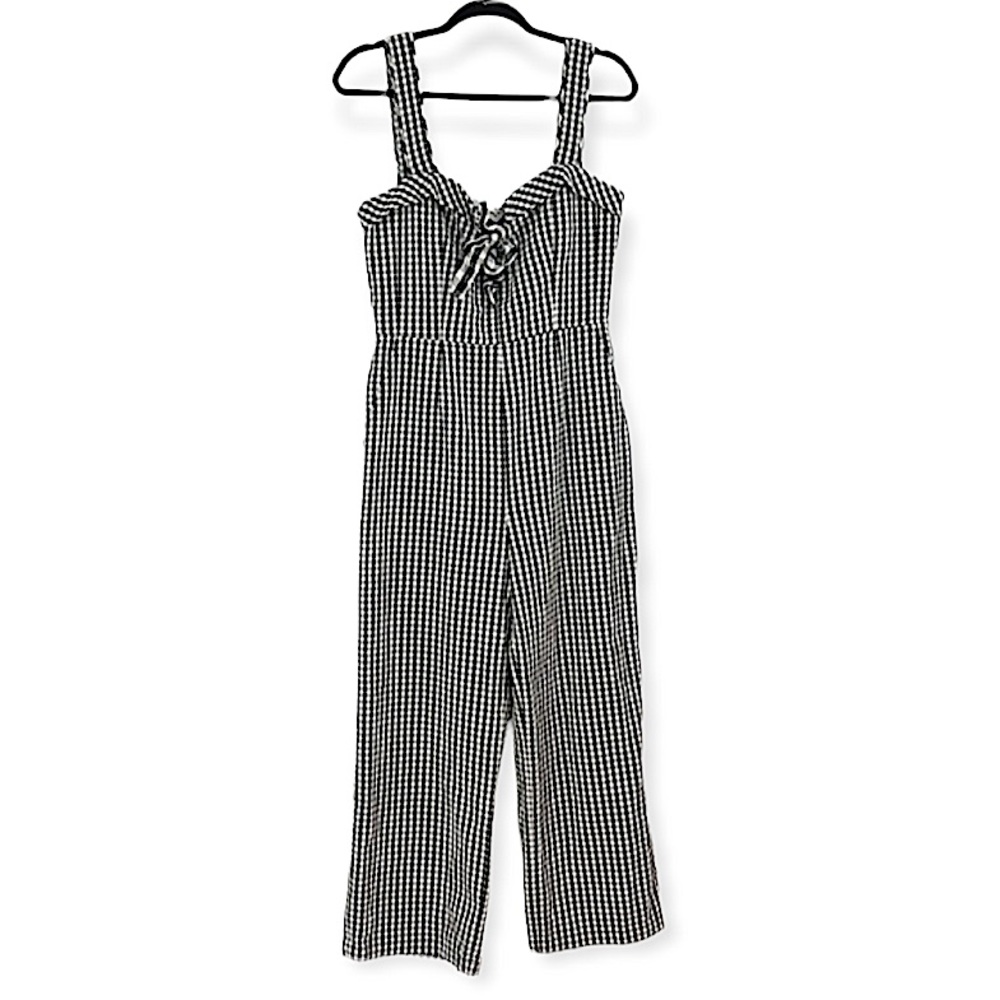 Tanya Taylor Black and White Gingham Jumpsuit - Picture 2 of 11